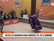 Jimena y Nicolás de la escuela de baile Kiara Rodríguez deslumbraron con marinera en Feliz Domingo