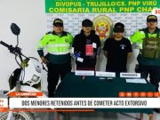 La Libertad: menores detenidos por extorsión con dinamita en operativos policiales