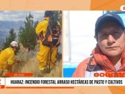 Huaraz: incendio forestal arrasó con 18 hectáreas de pasto y cultivos