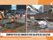 Trujillo: rompen pista de concreto por colapso de colector