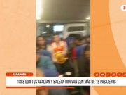 Trujillo: tres sujetos asaltan y balean minivan con más de 15 pasajeros