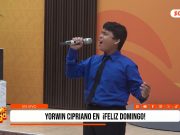 Yorwin Cipriano deleitó con sus interpretaciones en el set de Feliz Domingo