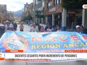 Áncash: docentes cesantes piden incremento de pensiones