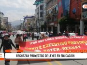 Áncash: Sutep rechazan proyectos de leyes en educación