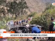 Áncash: accidente deja cinco personas fallecidas