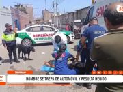 Trujillo: hombre se trepa de automóvil y resulta herido
