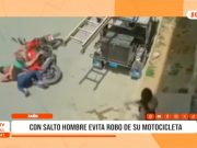 Jaén: hombre saltó para evitar robo de su motocicleta