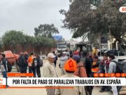 Trujillo: trabajos paralizados en avenida España por falta de pago