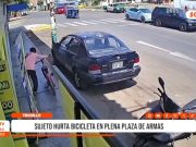 Trujillo: sujeto roba bicicleta en plaza de armas de La Esperanza