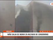 Chiclayo: niño se salva de morir tras incendio en condominio