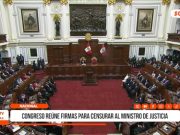 Nacional: Congreso reúne firmas para censura al ministro de Justicia