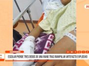 Cajamarca: escolar herido tras explosión de dinamita en colegio
