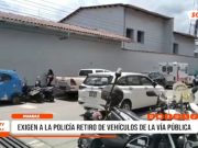 Áncash: alcalde exige a policía retiro de vehículos en vía pública