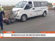La Libertad: motociclista fallece tras accidente con miniván