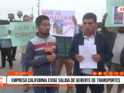 Trujillo: empresa de transportes California exige salida de gerente de transportes