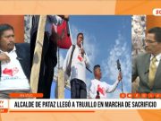 La Libertad: alcalde de Pataz llegó a Trujillo tras marcha sacrificio