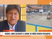 Áncash: obra colidante a jardín de niños genera polvareda