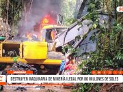 Amazonas: Policía destruyó maquinaria de minería ilegal
