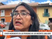 Cajamarca: Protesta de docentes jubilados por mejores pensiones
