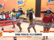 Sunqu Tusuq deslumbró en Feliz Domingo con su colorida danza “Nom Ashe Patati”