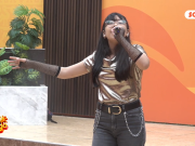 Harumi Chung, voz de Arce Rojo, estremeció el escenario con “Mujer amante” en Feliz Domingo