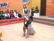 Mini Ladys de SB Escuela de Arte y Danza deslumbraron con su presentación de AcroDance en Feliz Domingo
