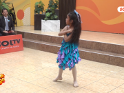 Luciana cautivó con su elegante presentación de ballet en Feliz Domingo