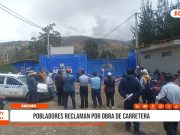 Áncash: pobladores protestan por paralización de obra en carretera