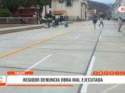 Huaraz: regidor denuncia obra mal ejecutada en avenida Luzuriaga