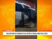 Ascope: balean bus de orquesta del cantante trujillano Edu Lecca