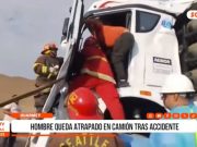 Huarmey: accidente deja a chofer atrapado entre fierros