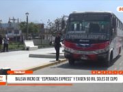Huanchaco: Balacera contra micro en El Milagro por presunta extorsión