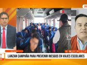 Nacional: lanzan campaña para prevenir riesgos en viajes escolares