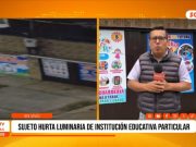 Trujillo: sujeto roba luminaria de institución educativa particular
