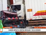 Chota: Camión impacta mercado y deja un herido