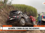 Trujillo: automóvil termina volcado tras accidente en Laredo