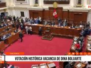 Nacional: Congreso aprueba vacancia presidencial de Dina Boluarte