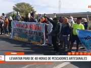 Piura: levantan paro de pescadores artesanales tras acuerdo