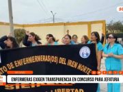 Trujillo: Enfermeras exigen transparencia en concurso de jefatura