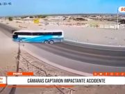 Piura: cámaras revelan choque mortal entre ómnibus y camioneta