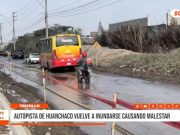 Trujillo: Autopista de Huanchaco vuelve a inundarse y causa malestar