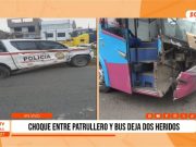 Trujillo: choque entre bus y patrullero deja dos heridos