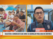 Trujillo: solicitan a congresista que done su aguinaldo para adultos mayores