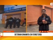 Trujillo: dinamita detona en fachada de ferretería