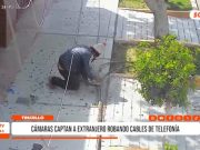 Trujillo: cámaras revelan robo de cables en vía pública