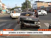 Trujillo: automóvil choca contra árbol en Av. América Sur
