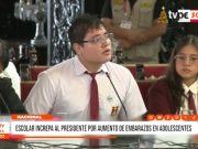 Nacional: escolares increparon a José Jerí por aumento de embarazos adolescentes