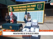 Áncash: Policía incauta más de 50 kilos de marihuana en bus