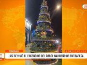 Trujillo: Emtrafesa celebró encendido de su árbol navideño