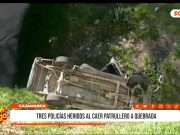 Cajamarca: Tres heridos tras caída de patrullero a quebrada